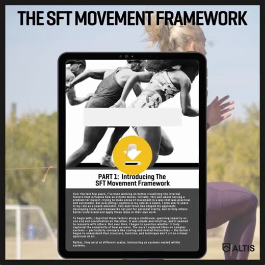ALTIS LLC | Coach & Athlete Education on Instagram: "See movement through the lens of Structure, Function, and Technique — FREE DOWNLOAD 📩 Rethink athletic movement with the SFT Movement Framework ebook, authored by Stu McMillan. By breaking down the interplay among an athlete’s structural foundations, functional abilities, and technical skills, you’ll learn to: ➡️Understand the layered relationship between capacity and coordination ➡️Identify if a problem is rooted in the athlete’s physical bu