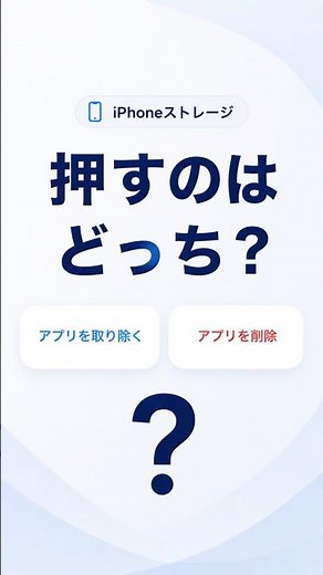 iPhoneの「Appを取り除く」と「Appを削除」、データが残るのはどっち？