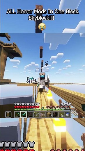 I Added Horror mods In One Block Skyblock #minecrafthorror