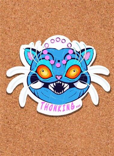 Derpy Tiger Kpop Demon Hunters Vinyl Sticker | Planner Sticker,kpop,message,hello Friends - Etsy