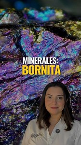 La bornita es un mineral de cobre y hierro que pertenece al grupo de los sulfuros. Su fórmula química es Cu 5 Fe S 4 Cu 5 ​ FeS 4 ​ y suele tener un color característico entre bronce y marrón cuando está recién extraído. Sin embargo, una de las características más llamativas de la bornita es que, al oxidarse, adquiere colores iridiscentes, que pueden incluir tonos de púrpura, azul, verde y dorado. Propiedades principales de la bornita 🔵 Dureza: En la escala de Mohs, tiene una dureza de 3, lo qu