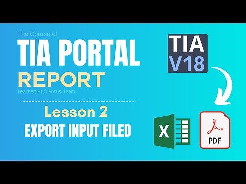 Tia portal wincc report lesson 2 - Make excel report with input field