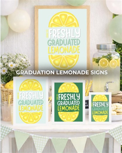 Graduation Lemonade Bar Sign, Class of 2026 Party Decor, Freshly Graduated (instant Download) - Etsy