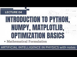 Introduction to Python, NumPy & Matplotlib | AI in Physics Course