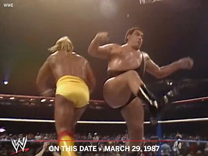 3.3M views · 14K reactions | 33 years ago, Hulk Hogan body slammed Andre the Giant in one of the most incredible matches in WrestleMania history  (via WWE) | ESPN | Facebook
