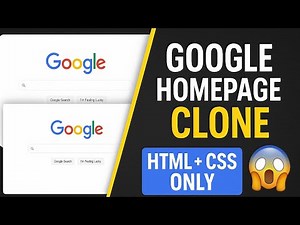 😎Can we build Google Clone Using Only HTML & CSS frontend project !