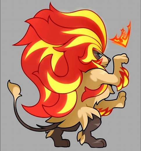 ErtDoesArt ._. on Instagram: "MEGA FEMALE PYROAR REDESIGN 🪏 I wanted female mega Pyroar to still fit thematically with my male Pyroar redesign but I also thought it’d be cool to make her a chimera. Why? Idk shut up. Lemme know what other redesigns you’d like to see! . . . #art #artist #pokemon #pokemonkegendsza #megapokemon #megapyroar #pyroar"