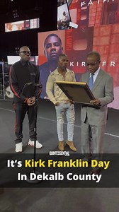 October 9 is officially #KirkFranklin Day in Dekalb County, Georgia. Dekalb County CEO Michael L. Thurmond presented the proclamation to the legendary gospel artist this evening.Congratulations, Kirk! 📹 ThePhotomanLife | The Quintessential Gentleman
