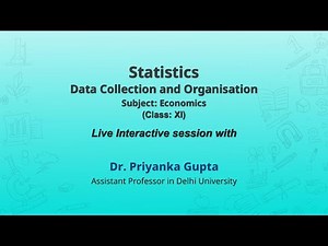 NCERT CLASS 11 StatisticsData Collection and Organisation Economics Live