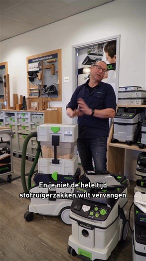🟢 Ontdek onze voorafscheider! ⁣ ⁣ Naar de voorafscheider CT-VA 20 👉 www.festool.nl/@204083⁣ #Festool #FestoolNederland #bouwstofzuiger #stofvrij | Festool