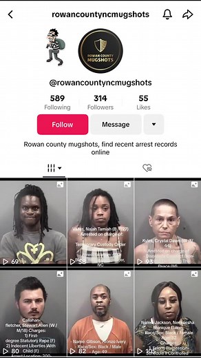 Rowan County Mugshots on TikTok