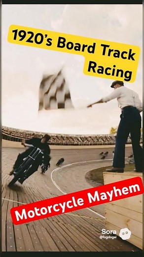 Motorcycle Mayhem 1920’s Board Track Racing #fast #racing #motorsport #Fyp #motorcycle #biker