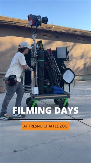 8.1K views · 147 reactions | Lights  Camera  Action  Dive deep into the filming process with us! Here's a sneak peek of our new Zoo commercials. We had a blast creating them. Stay tuned, we can't wait for you all to see them! | Fresno Chaffee Zoo | Facebook