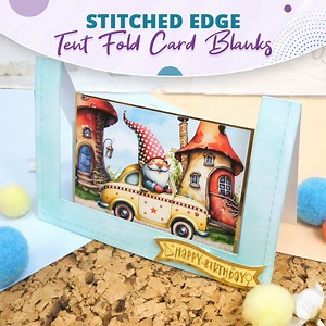 Our NEW Stitched Edge Tent Fold Card Blanks are here! 🤩 An essential for any crafter whether you’re making birthday cards, thank you cards and more! 😁 https://tinyurl.com/2benu4c8 | Hunkydory Crafts