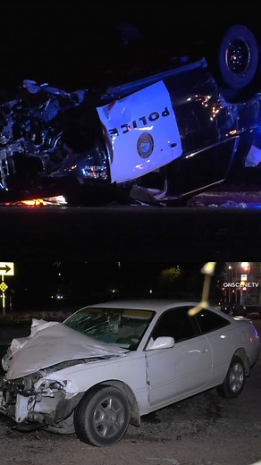 A Gila River police officer is expected to be OK after a rollover crash involving a patrol car and another vehicle near 63rd Avenue and Baseline Road early this morning. Two people reportedly ran from the scene but have since been detained: https://t.co/U5C2aInQaj | ABC15 Arizona