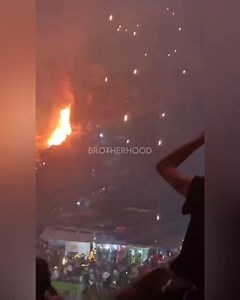 21K views · 156 reactions |  In Liuyang, China , a drone fireworks show malfunctioned, causing low explosions and small fires. No injuries were reported. | Brotherhood | Facebook