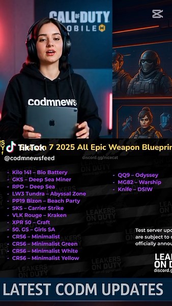 list of all epic weapon blueprint in season 7. #codmupdates #codmnews #codm #codglobal #codmgarenaphilippines #philippinescodmcommunity #codnigeria