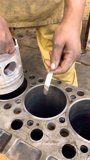 Engine Block Piston Gap Resize Check #shorts #pistons #mechanic #youtubeshorts