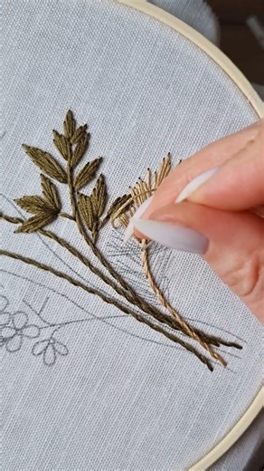 Basic straight stitch for Wildflowers embroidery🌸 #embroidery #tutorial #diy #handmade #craft #art