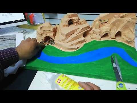 Maqueta de la edad de piedra
