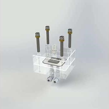 CF016 Crossflow Cell System Exploded View (filtration and membrane filtration system) Acrylic