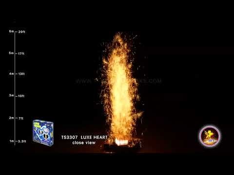 Luxe Heart! 500 Gram Fountain by "T-Sky Fireworks"
