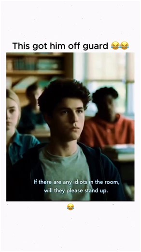 Paradoxically Boring | Funny Reels on Instagram: "The Setup A classroom is dead silent when the teacher casually drops a bomb: “Can the idiots please stand up?” Everyone freezes. Not a single soul moves. Awkward level: 100. The Twist After a few seconds, one brave student slowly stands up. The teacher looks surprised and asks, “Oh, so you think you’re an idiot?” The Punchline The student replies calmly, “No sir, I’m not an idiot… I just didn’t want you to be standing alone.” Classroom: emotional