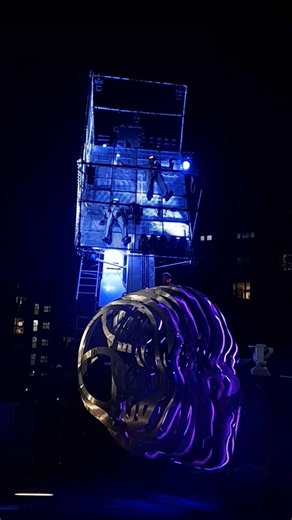 A.I. Thentic at night #performance #art #ai #viral #derbyfeste #awesome #trending