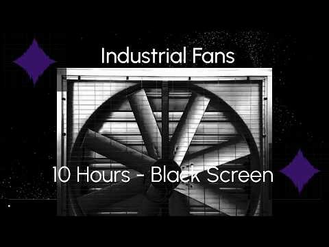 Industrial Fans With Ambience For Sleep | 10 Hours | Black Screen