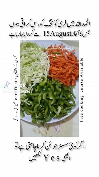 Free cooking course on TikTok