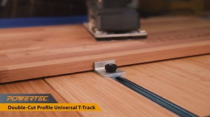 POWERTEC 17-Piece Universal T-Track Kit w/ 48-Inch T Track and 5/16"-18 Hardware kit (71170)