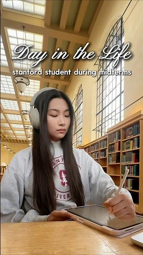 Day in the Life of a Stanford Student During Midterms 🕯️💌🎧 #studymotivation #vlog #collegelife