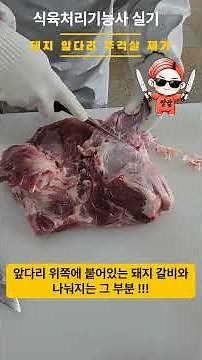 식육처리기능사 실기 이거 보면 합격 해. 무조건 시청, #고기손질 #식육처리능사 #정육 #쌍칼 # 정육의고수 #주걱살