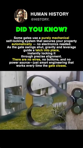 This Is A Genius Gate Locking System #history #facts