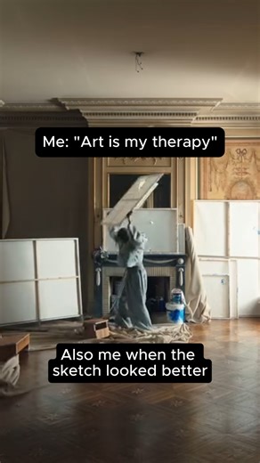 Art Storefronts on Instagram: ""Art is healing" until the painting chooses violence. We've all been there. Tag an artist who's "calm" until they're not. #ArtistProblems #PaintersOfInstagram #ArtMemes"