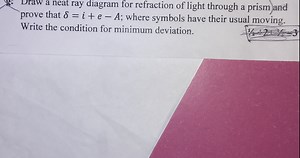 Draw a neat ray diagram for refraction of light through a prism... | Filo