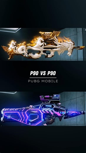 GOLDEN PEGASUS VS DEVIOUS CYBERCAT P90 🤔 #pubgmobile #pubg