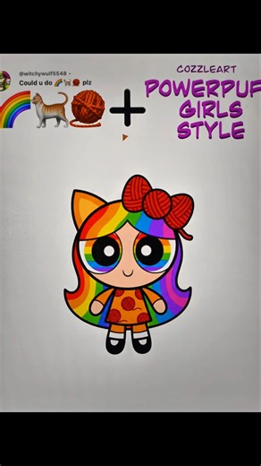 🌈🐈🧶 & Powerpuff Girls Style|Next? #powerpuffgirls #mashup #procreateart #digitalart #artwork #fypシ