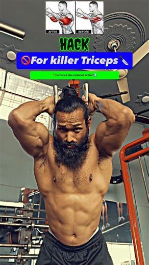 Vineet Kala | 🚫 Still doing boring pushdowns?❌ 🔥 Try this V-Handle Triceps Hack for thicker, harder, horseshoe triceps!💪🏻 💥 Better grip = better squeeze... | Instagram