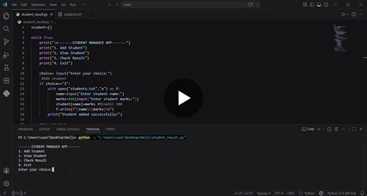 Python Student Result Management System with File Handling | Minahil Shakoor posted on the topic | LinkedIn