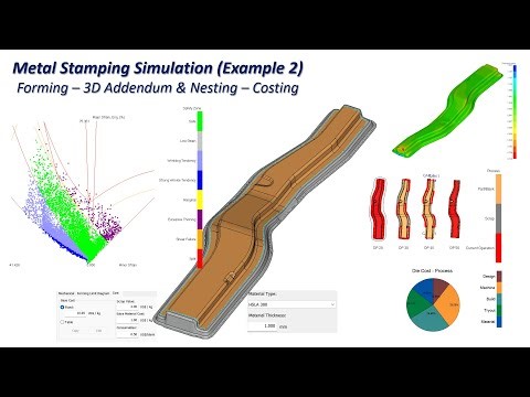 FTI FormingSuite (Example 2) : Metal Stamping Simulation, Forming - 3D Addendum - Costing.