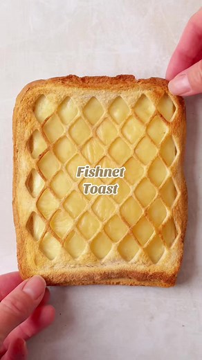 Fishnet Toast: Crispy, Lower Carb Grilled Cheese