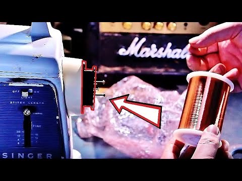 DIY Pickup Winder from Sewing Machine (Build + Demo!)