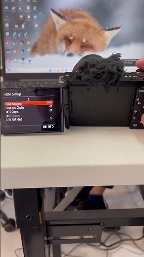 How to set hdmi out put on Sony camera