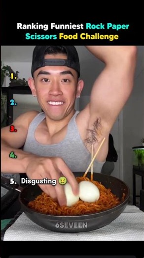 Ranking Funniest rock paper scissors food challenge 😭