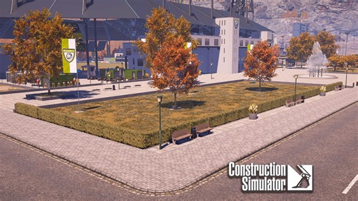 《建筑模拟》挖掘建造球场门口的花坛 | Construction Simulator
