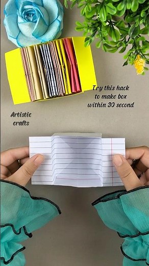 Make a paper box foldable and without any glue within 30 seconds #box #hack #foryou #trick #crafts