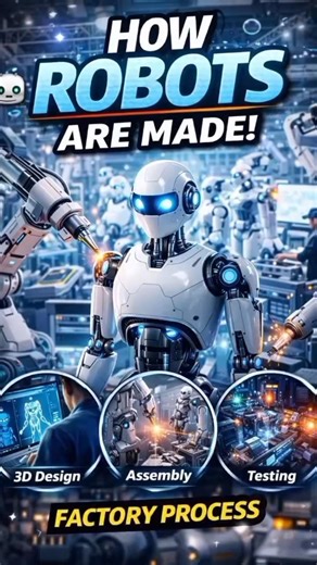 How Robots Are Made 🤖 | Inside a High-Tech Robot Factory (55s) ‪@ProcessShow1‬ #shorts #robot #ai