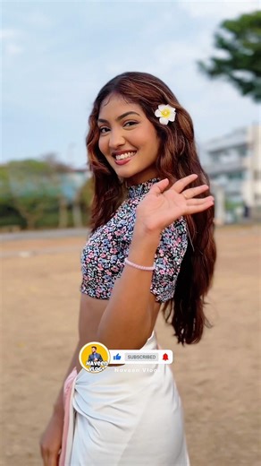 එයා හරි ලස්සන ගැහැණු ළමයෙක්. 😊♥️💐 | Miona | Beautiful | Smile | Aurudu | Rap Song | Cute