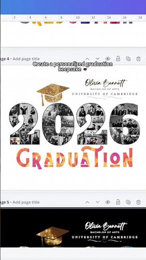 CLASS OF 2026 GRADUATION Gift idea 🎓| Personalized Canva Photo Collage